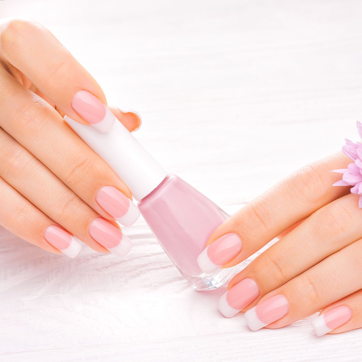 Manicured nails with custom nail art at KL Milky Nails